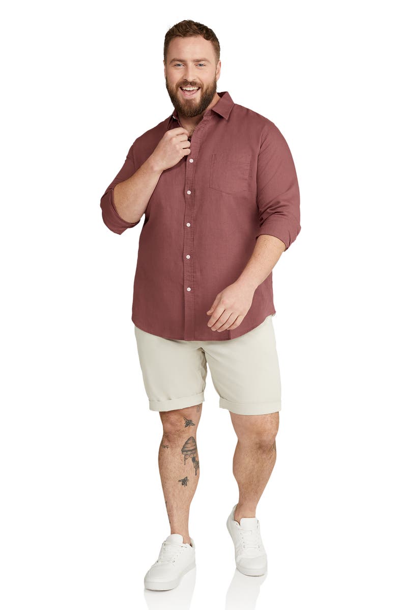 Johnny Bigg Anders Linen & Cotton Button-Up Shirt, Alternate, color,
