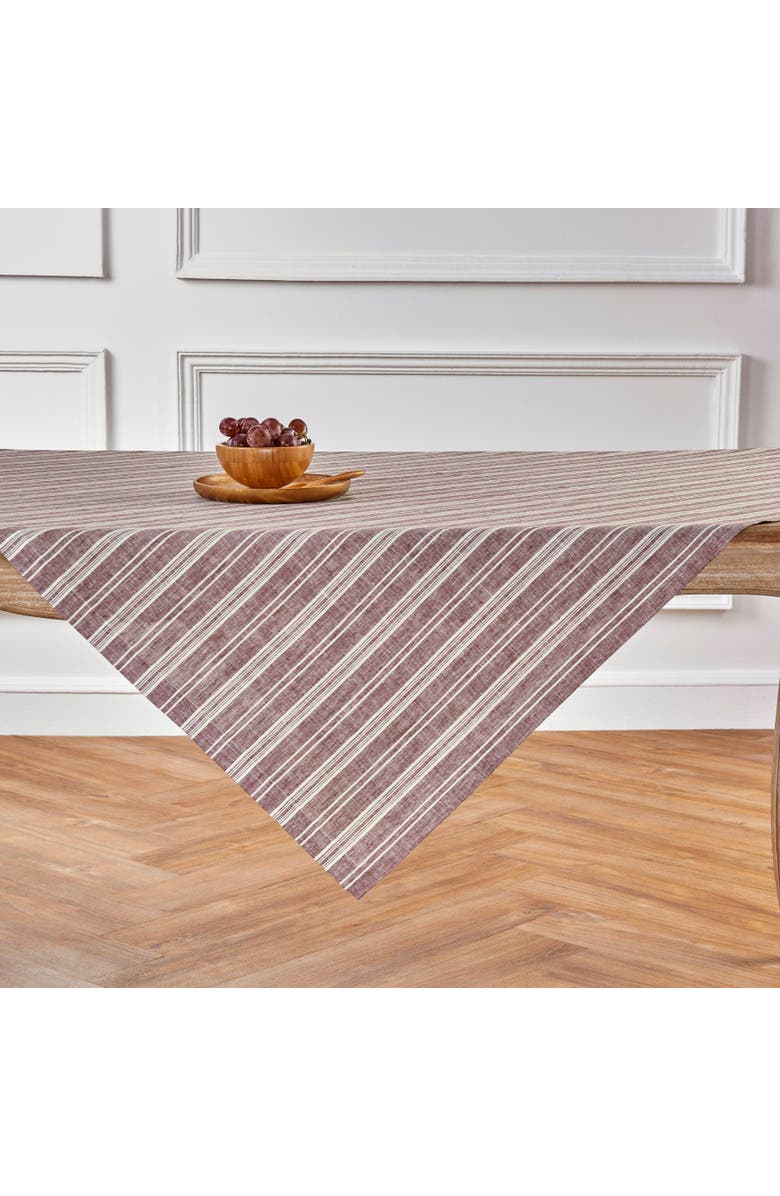 Solino Home Linen Table Throw - Chelsea Stripe, 52" x 52", 52" x 52", Main, color, 