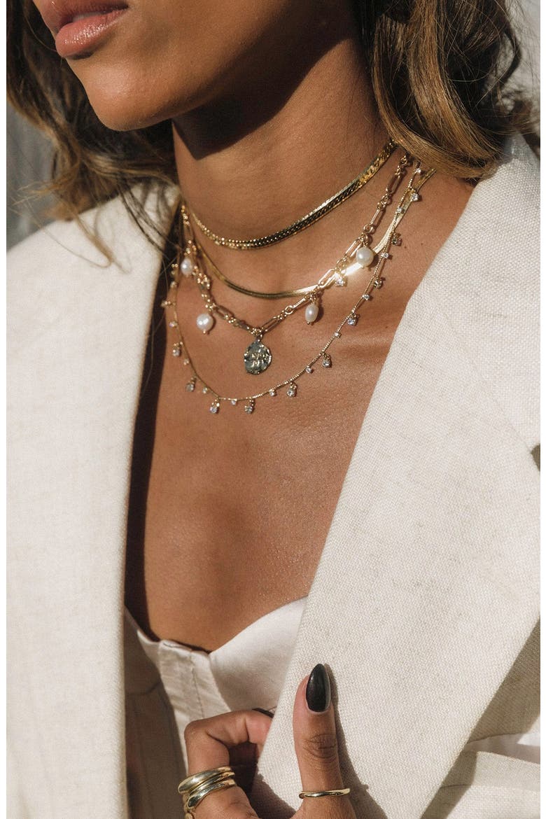 Star Dust Necklace, Alternate, color, GOLD