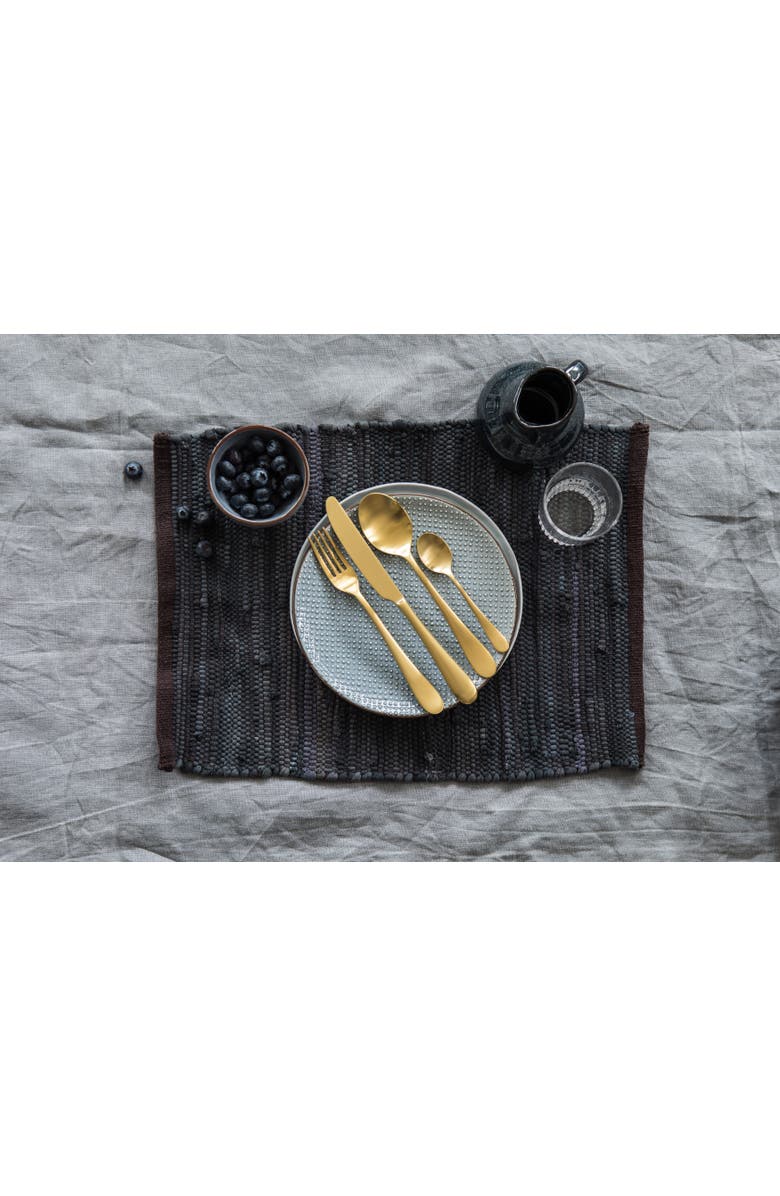 Mepra Dolce Vita Flatware Set - 5 Pieces, Alternate, color, Pewter Gold
