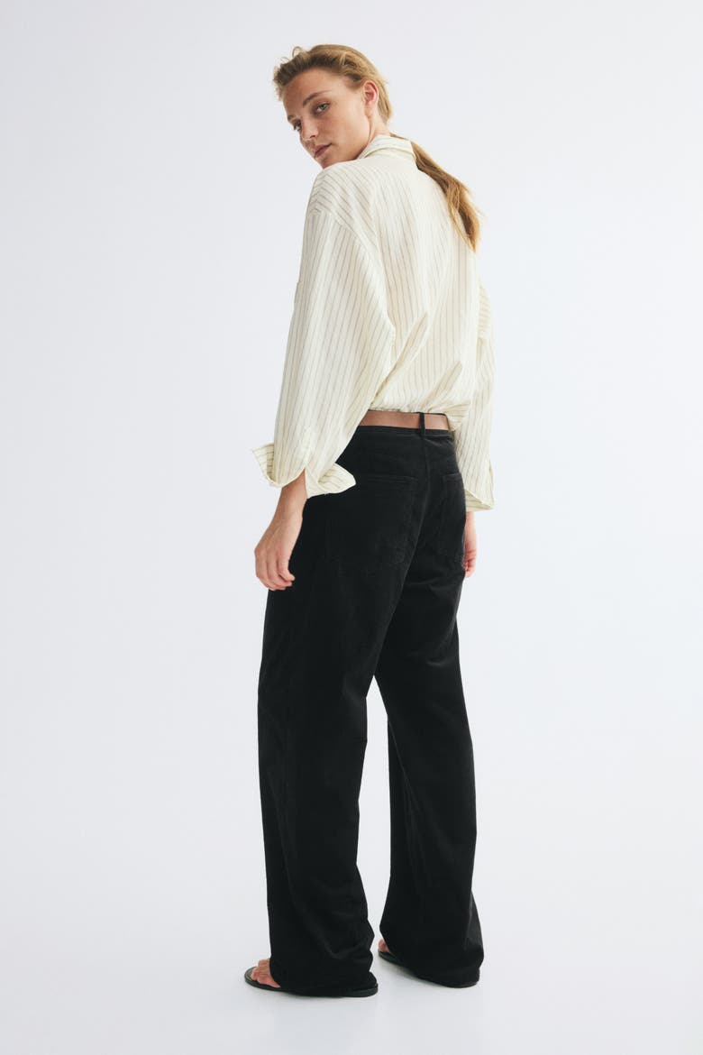 Cotton Corduroy Pants, Alternate, color, Black