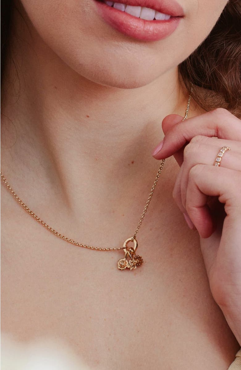 MADE BY MARY February Birth Flower Charm, Alternate, color, Silver