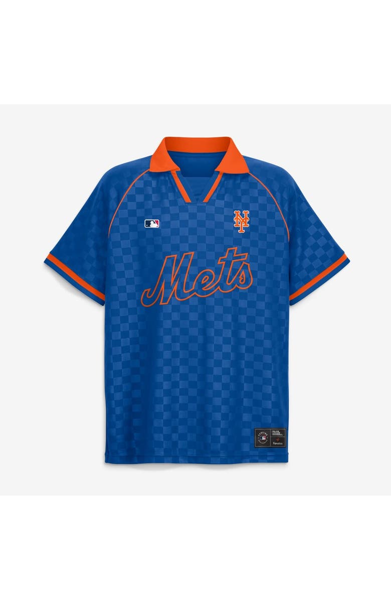 FANATICS Men's Fanatics Royal New York Mets Homerun Raglan V-Neck Polo, Alternate, color, Royal