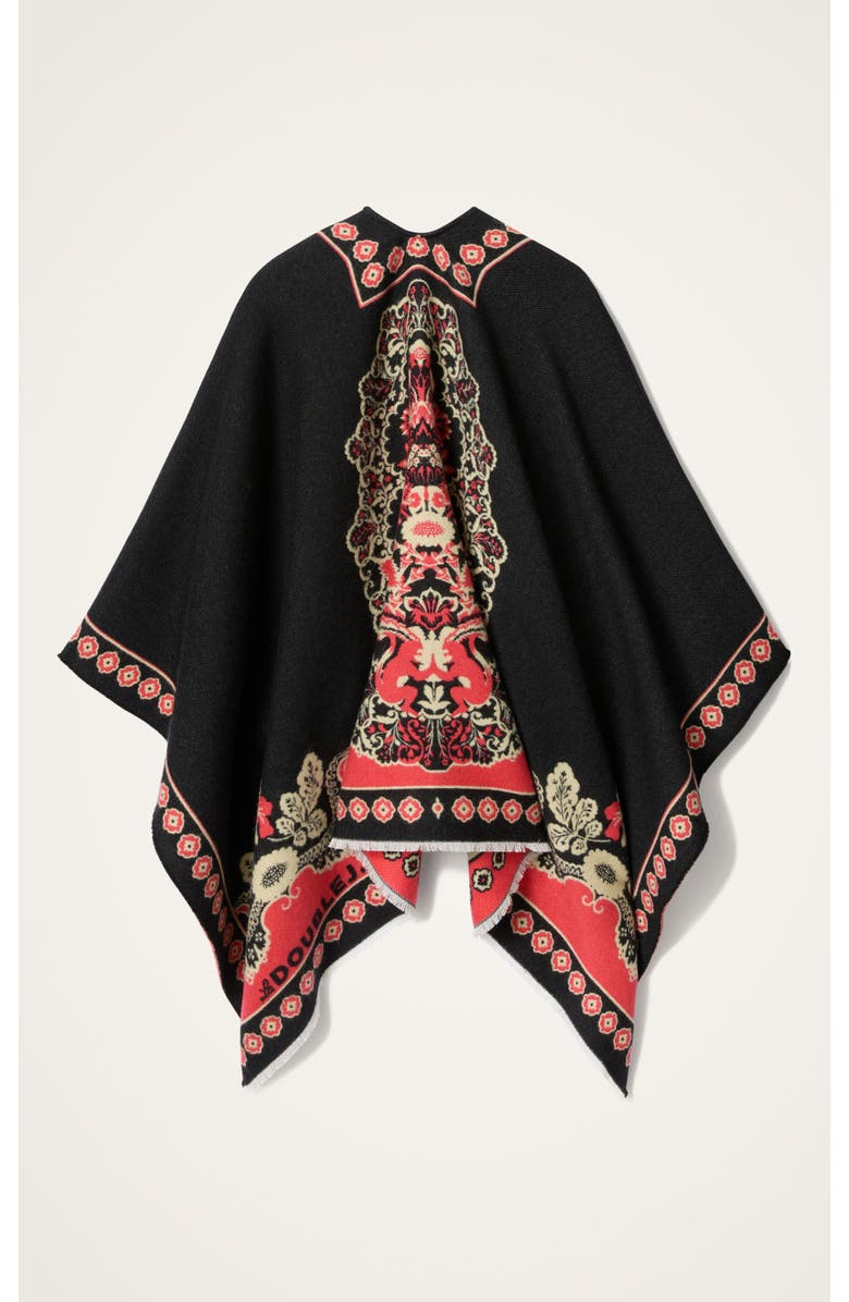 La DoubleJ Soul Poncho, Alternate, color, Cornucopia Placée Black