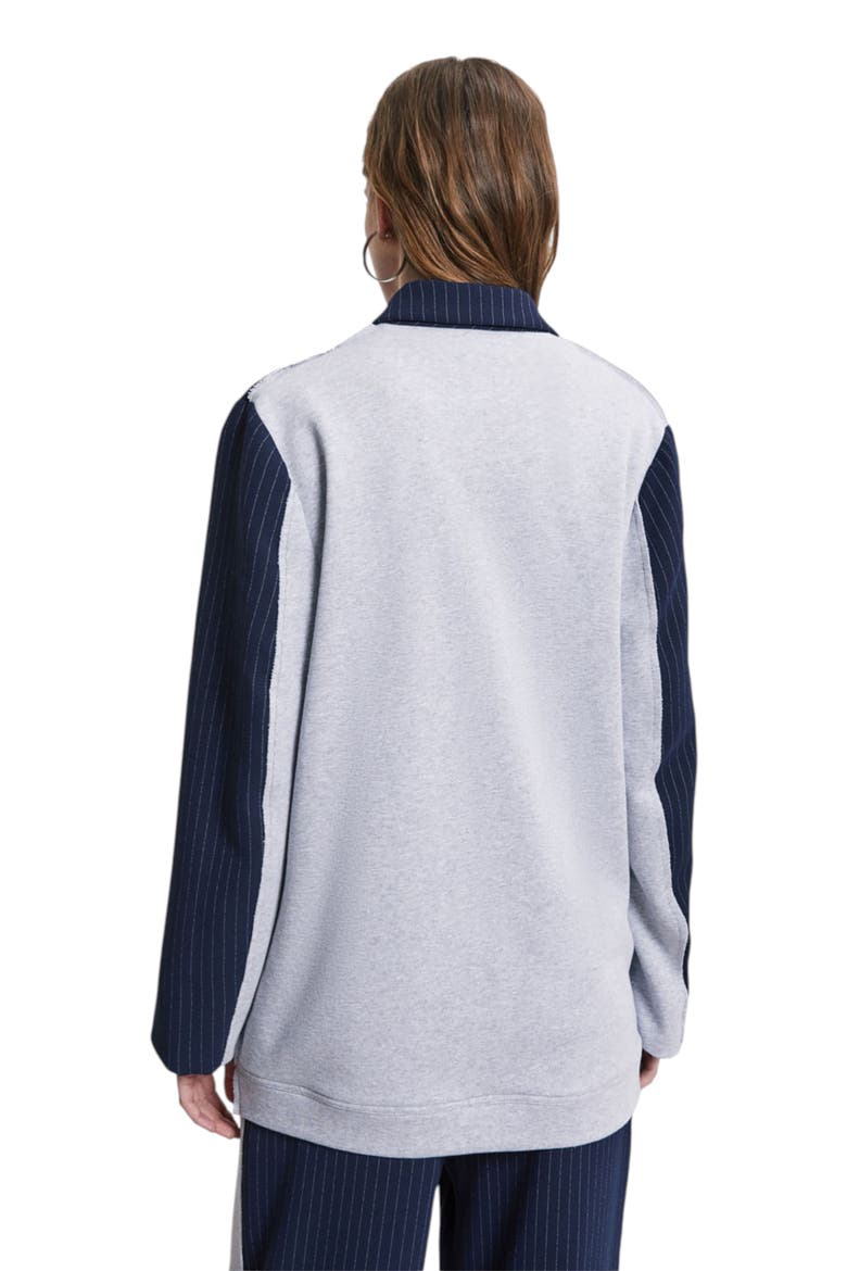 Jacket Made With A Two-Fabric, Alternate, color, Blue