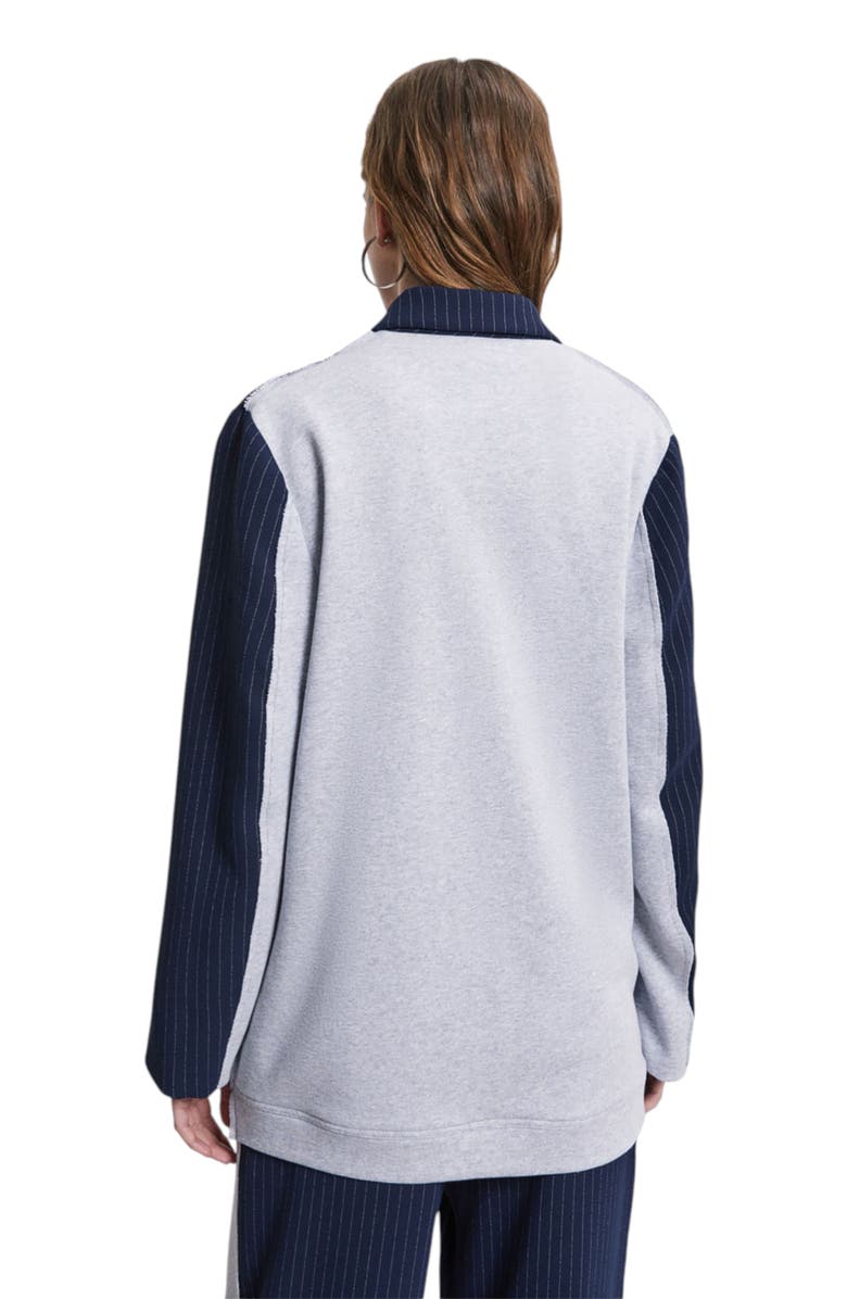 ottod'Ame Jacket Made With A Two-Fabric, Alternate, color, Blue