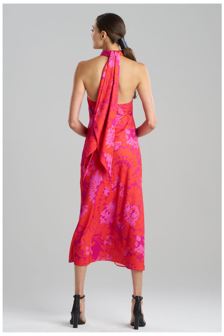 BLOOM Halterneck Dress, Alternate, color, FUCHSIA