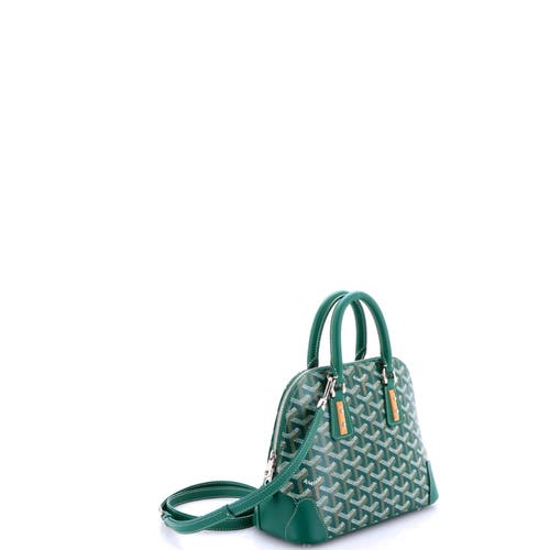 Pre-owned Goyard Goyard Vendome Bag Coated Canvas Mini In Green