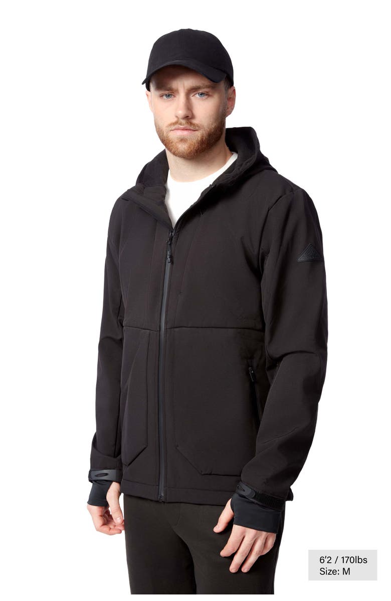 Alpine North Tofino - Men's Fleece Lined Softshell Windbreaker, Alternate, color, Black