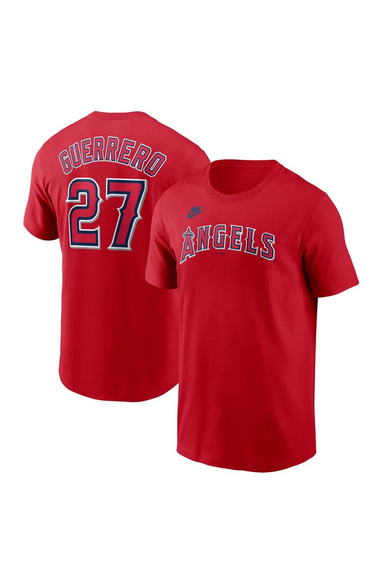Nike Men's Nike Vladimir Guerrero Red Los Angeles Angels Fuse Name & Number T-Shirt, Main, color, Red