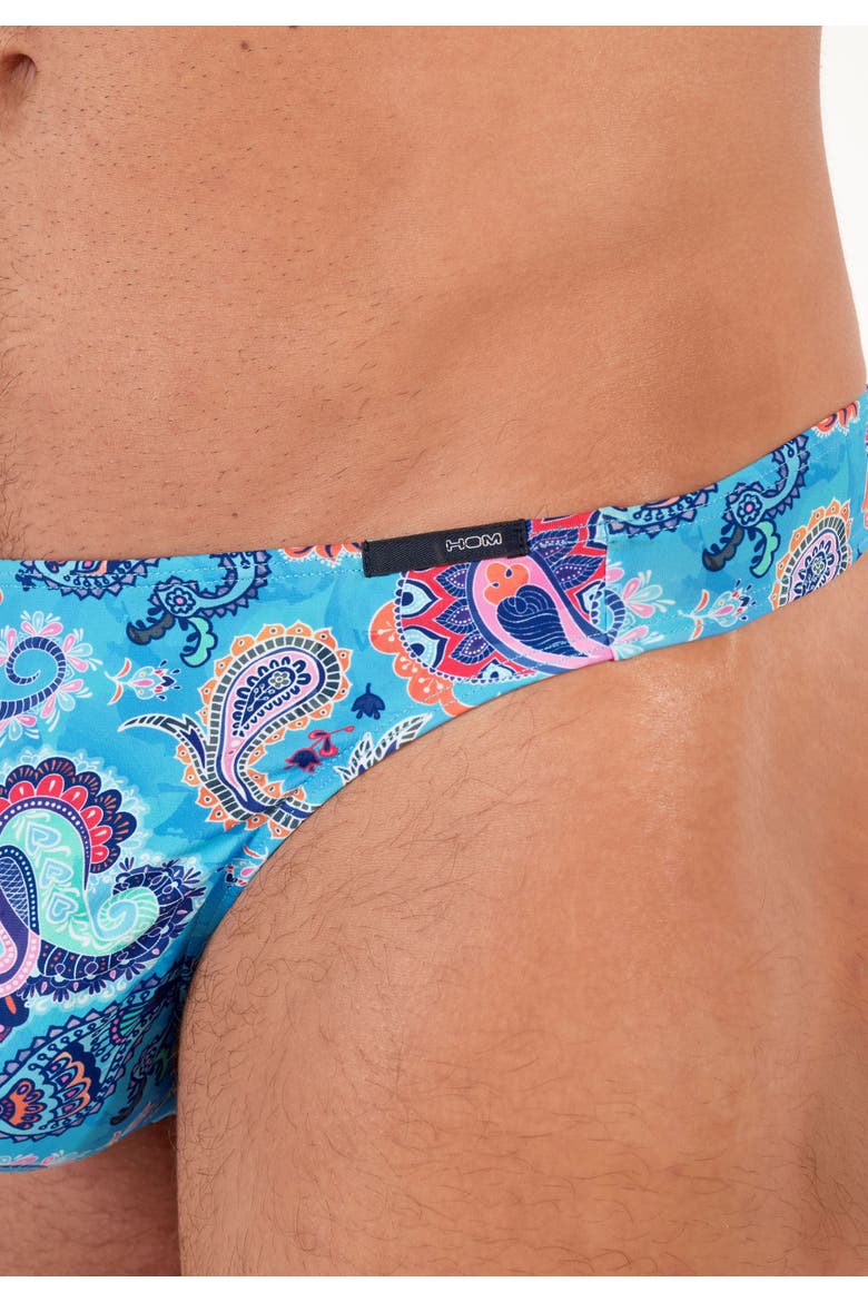 Funky Styles G-String, Alternate, color, Turquoise Print