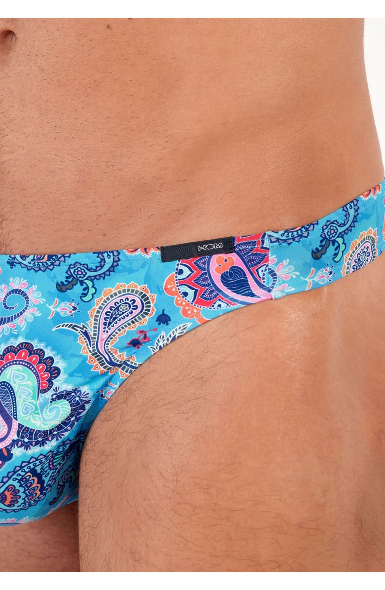 HOM USA Funky Styles G-String, Alternate, color, Turquoise Print
