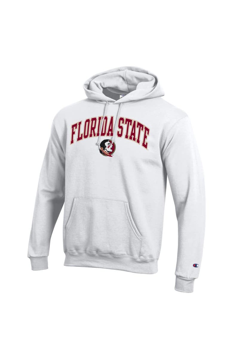 Champion Men's Champion  White Florida State Seminoles Arch Over Logo Pullover Hoodie, Alternate, color, 