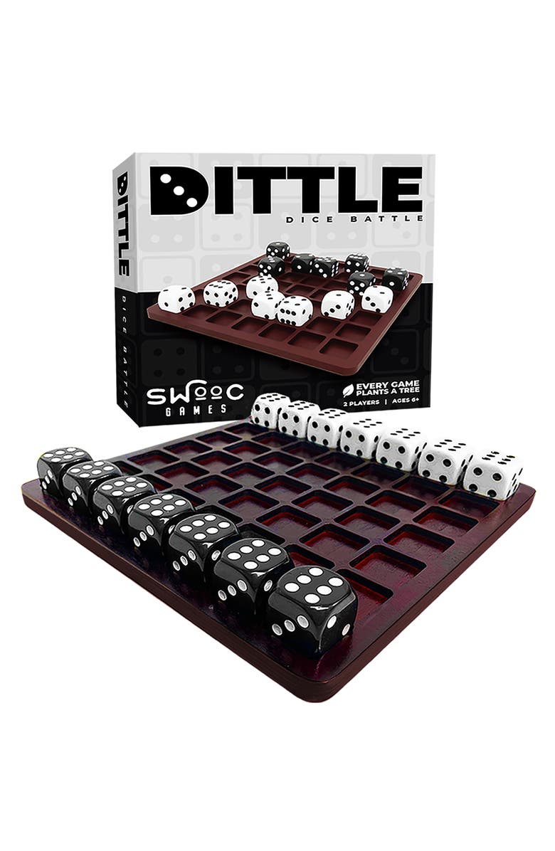 Swooc Games Dittle - Dice Battle | Coffee Table Game, Main, color, Brown