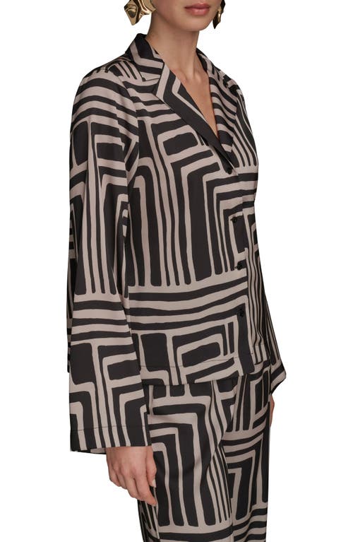 DONNA KARAN DONNA KARAN NEW YORK PRINT BUTTON-UP SHIRT 