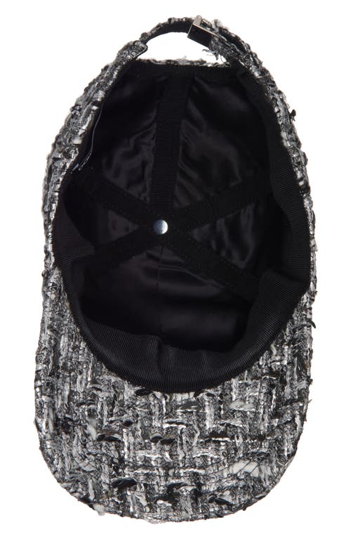 Dolce & Gabbana Dolce&gabbana Rachel Sequin Logo Tweed Baseball Cap In S8030 Fantasia Non Stampa