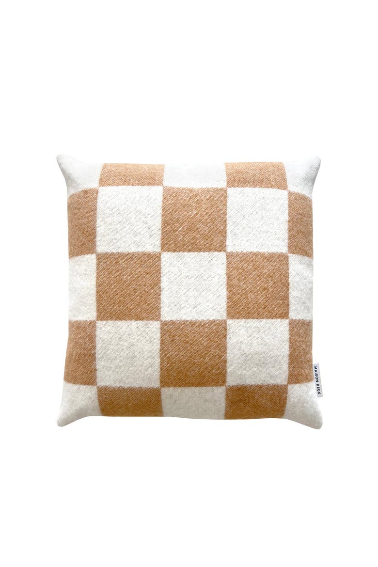 Checkerboard Cushion Cover, Main, color, brown