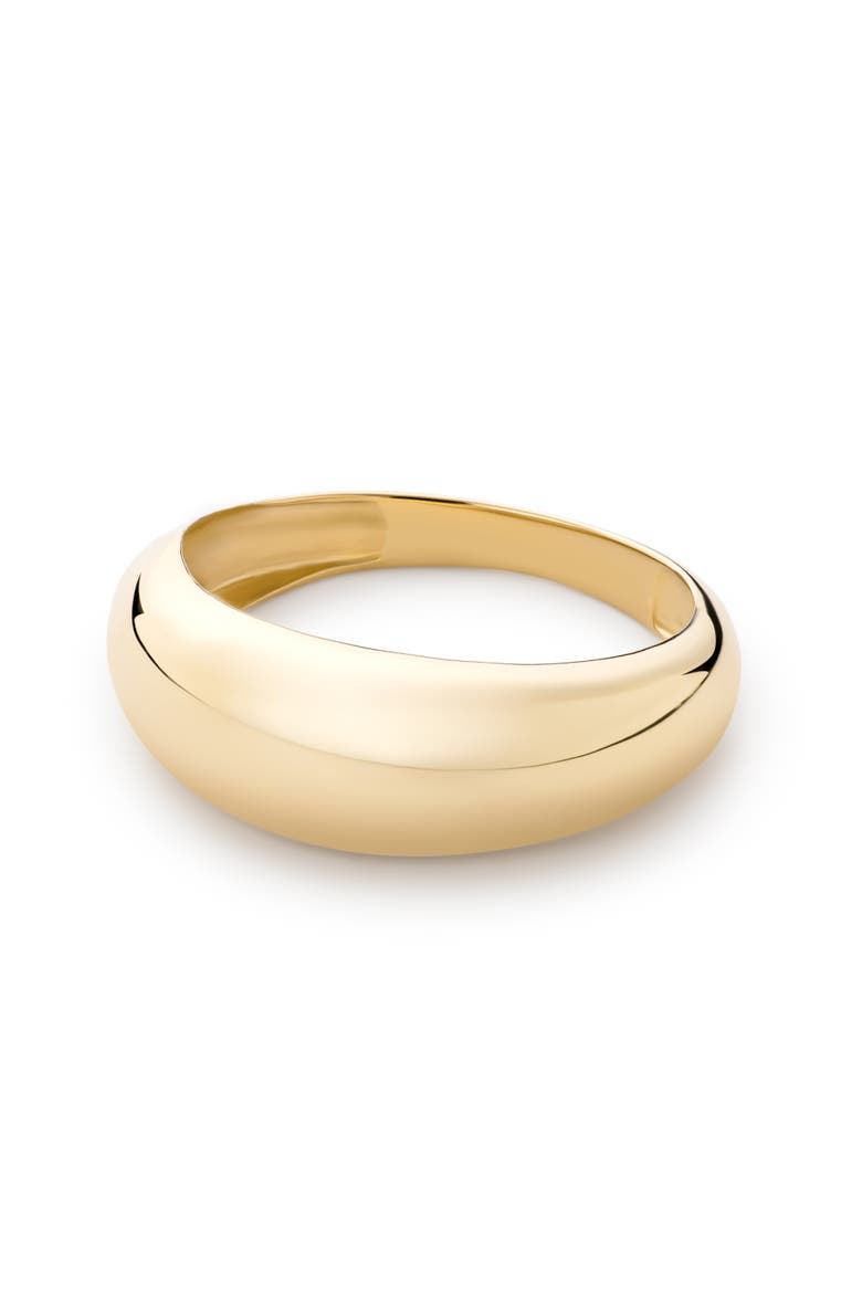Solid Yellow Gold - Gold Medium Dome Ring, Alternate, color, Gold