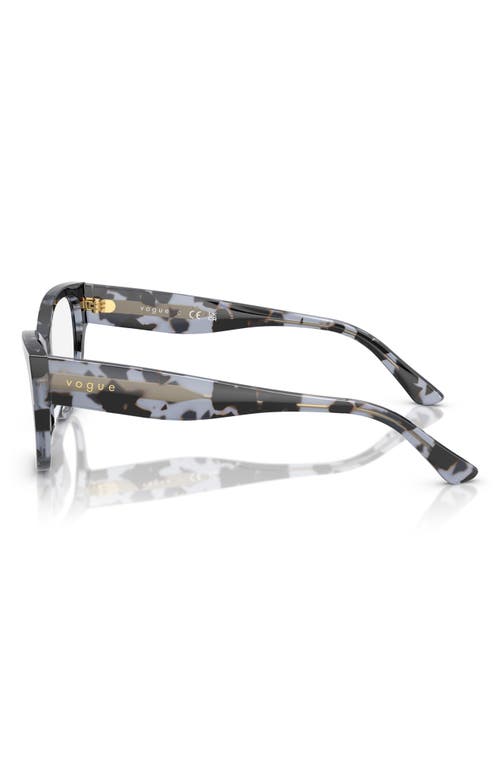 Vogue 51mm Cat Eye Optical Glasses In Blue Tort