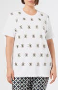 Marina Rinaldi Reed Embellished Cotton T-Shirt