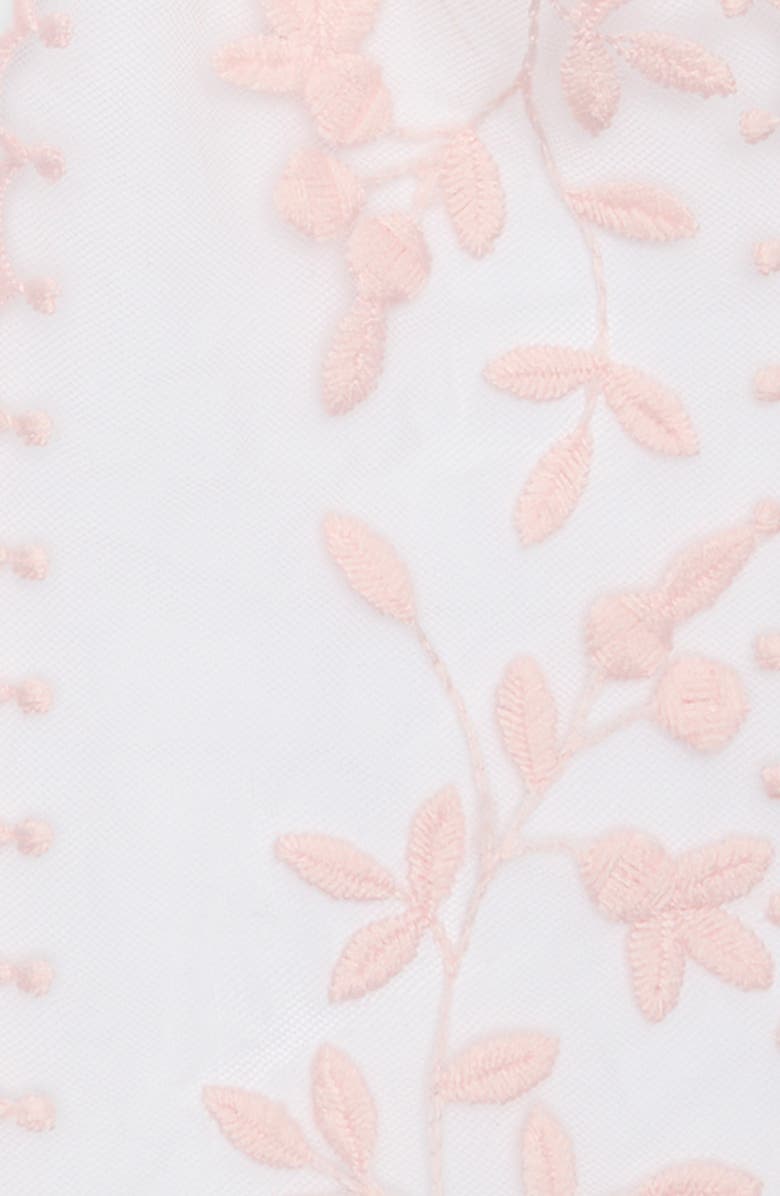 NATASHA Leaf Embroidered Lace Bow Barrette, Alternate, color, Blush