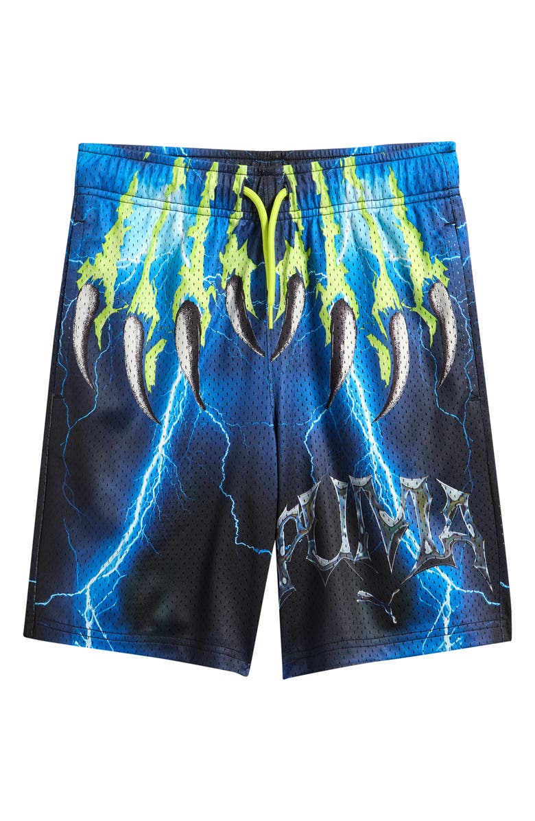 PUMA Kids' Sport Pack Mesh Shorts, Main, color, Black