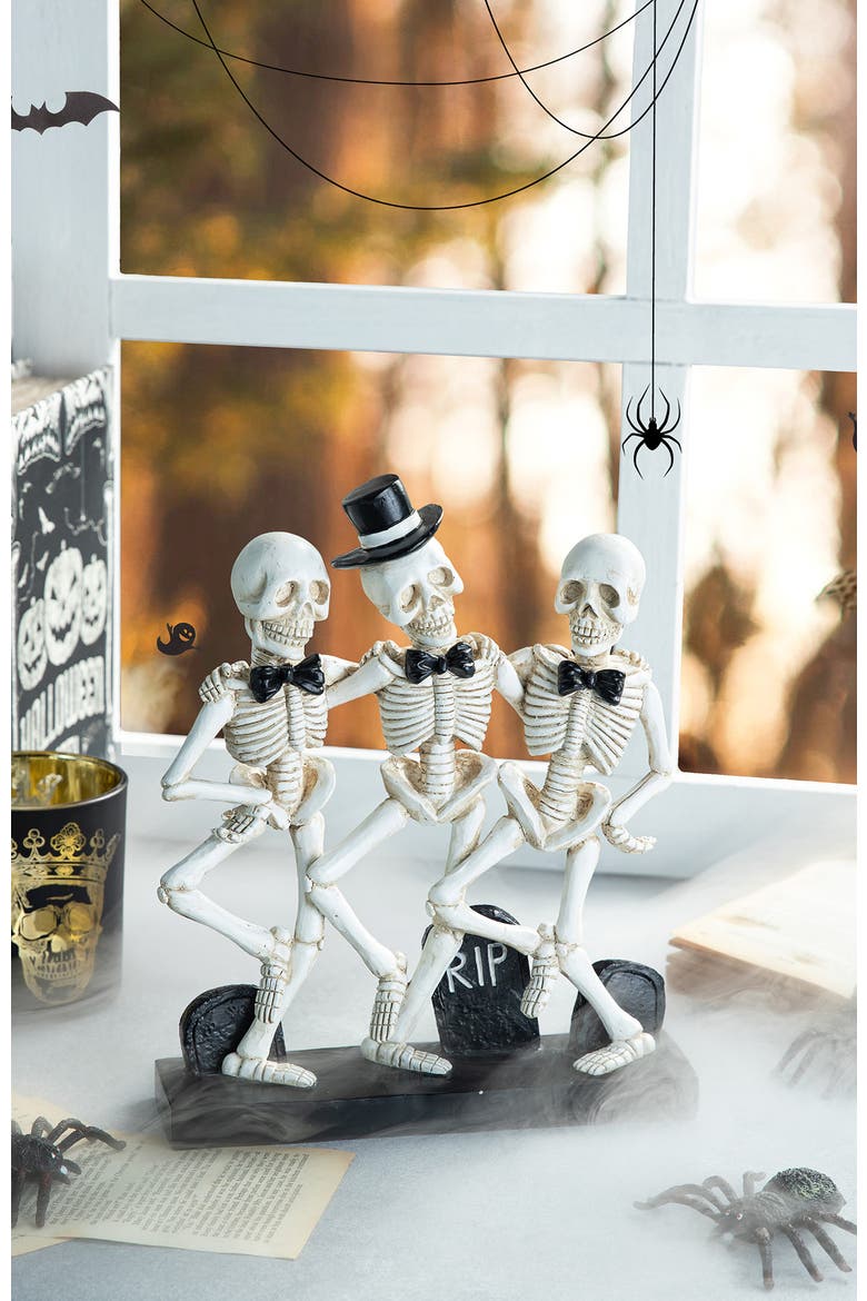 Halloween Polyresin Skeleton Table Decor, Alternate, color, White