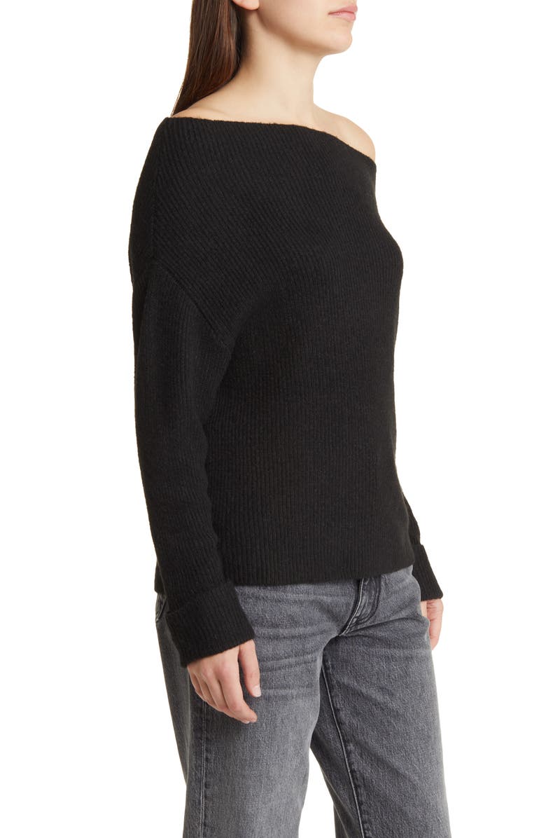 Treasure & Bond One-Shoulder Rib Sweater, Alternate, color,