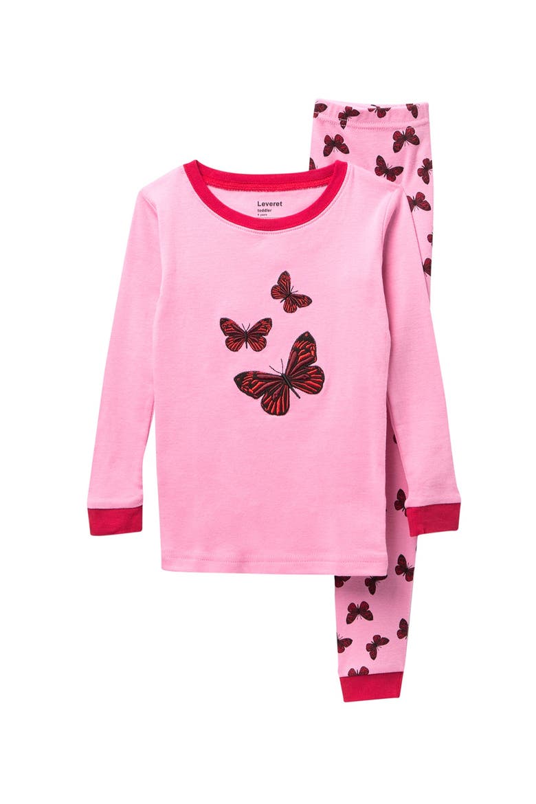 Girls Cotton Print Pajamas with Matching Doll Pair, Alternate, color, MULTI