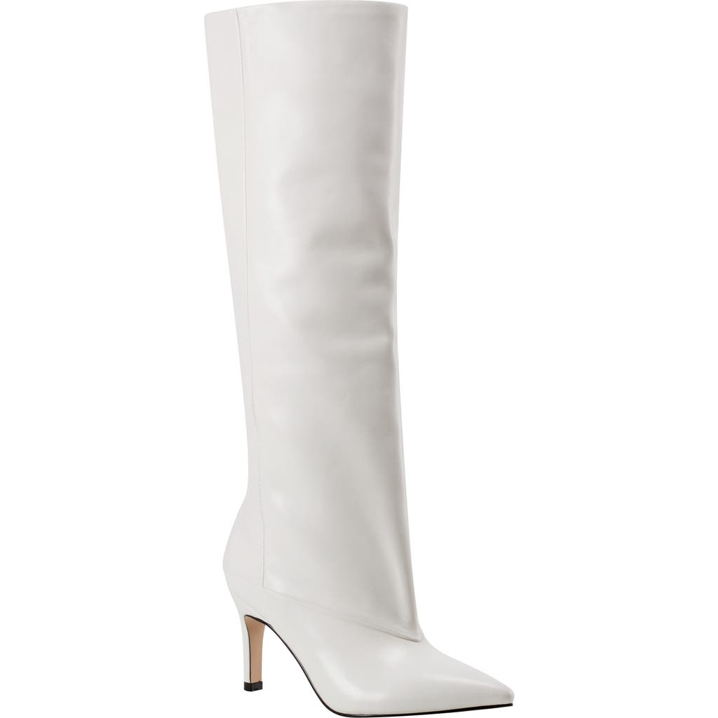 Marc Fisher Ltd Gentle Pointed Toe Knee High Boot In White