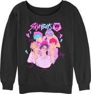 KPop Demon Hunters Junior's Saja Boys' Hearts and Kisses Sweatshirt