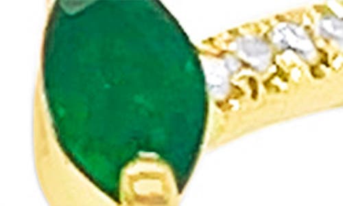 Meira T Double Emerald Diamond Pavé Ring In Gold