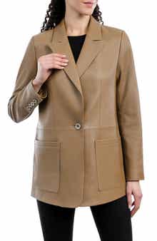Oversize Leather Blazer