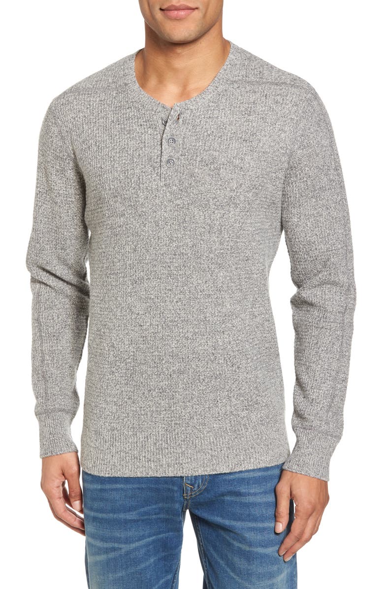 Schott NYC Thermal Henley, Main, color, Heather Grey