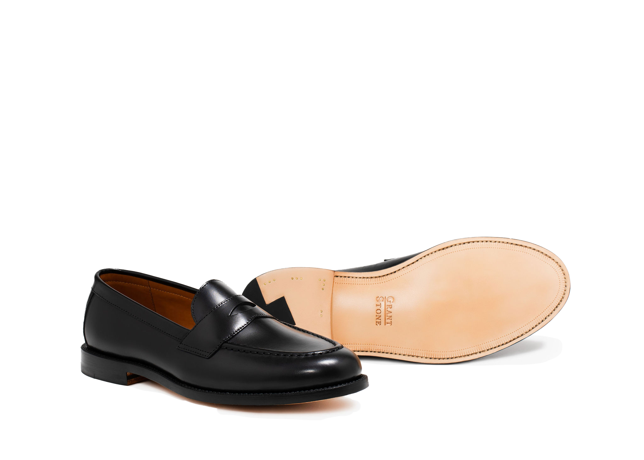 Grant Stone Traveler Penny Loafer, Alternate, color, Black Calf