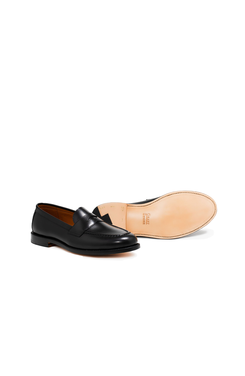 Grant Stone Traveler Penny Loafer, Alternate, color, Black Calf