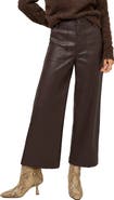 FIFTEEN TWENTY Rylee Faux Leather Wide Leg Crop Pants