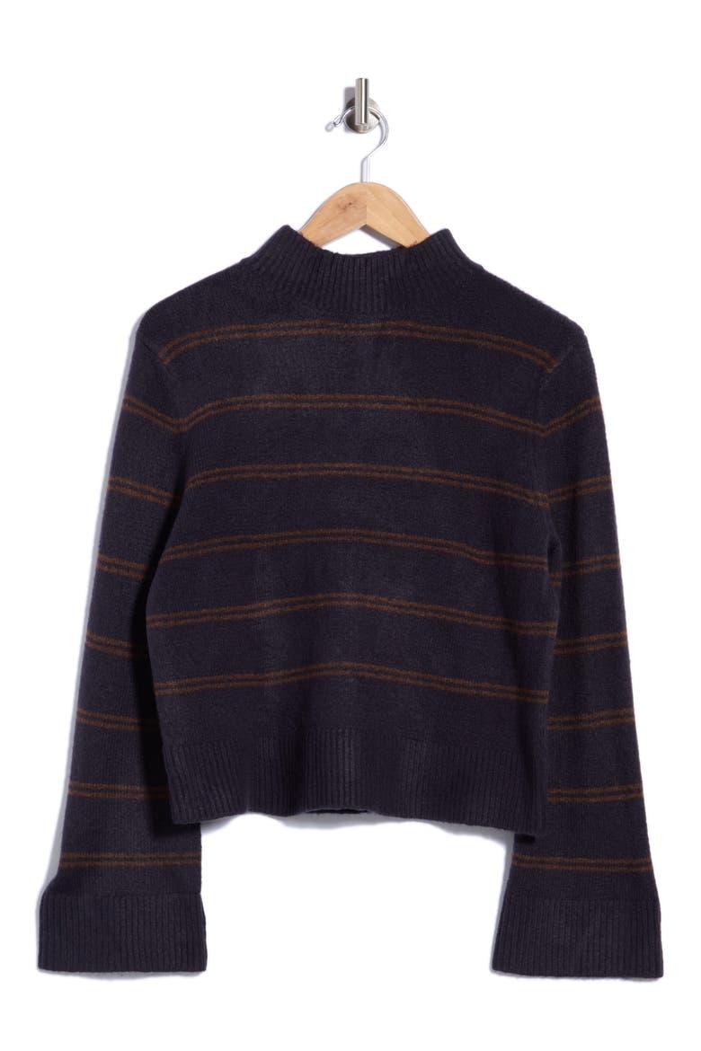 Suzie High Neck Sweater, Main, color, NAVY MOCHA