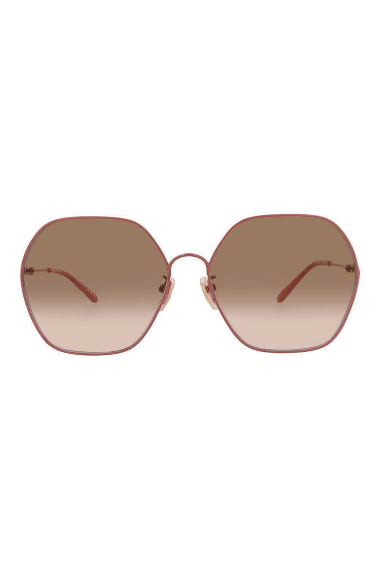 61mm Oversize Round Sunglasses, Main, color, PINK PINK BROWN