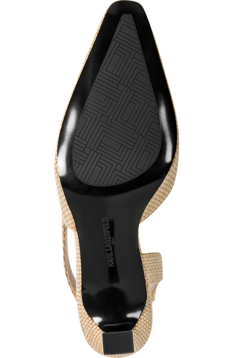 KARL LAGERFELD PARIS Sheenz Woven Slingback Pump, Alternate, color, Natural