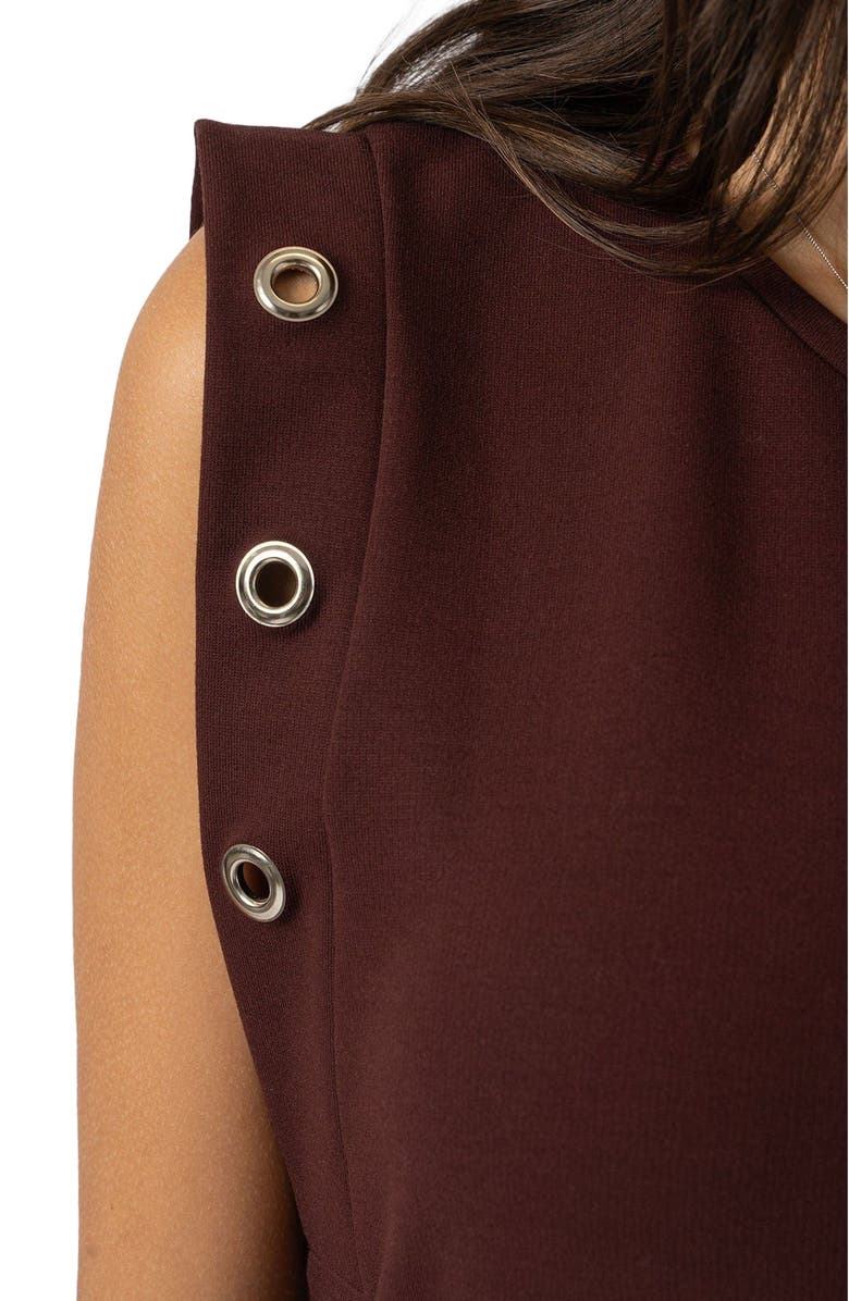 Saint + Sofia Rowan Dress, Alternate, color, Maroon