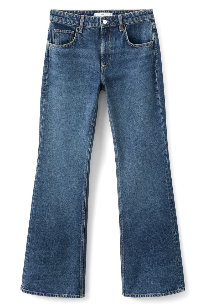 Low Rise Flare Jeans, Alternate, color, DARK BLUE