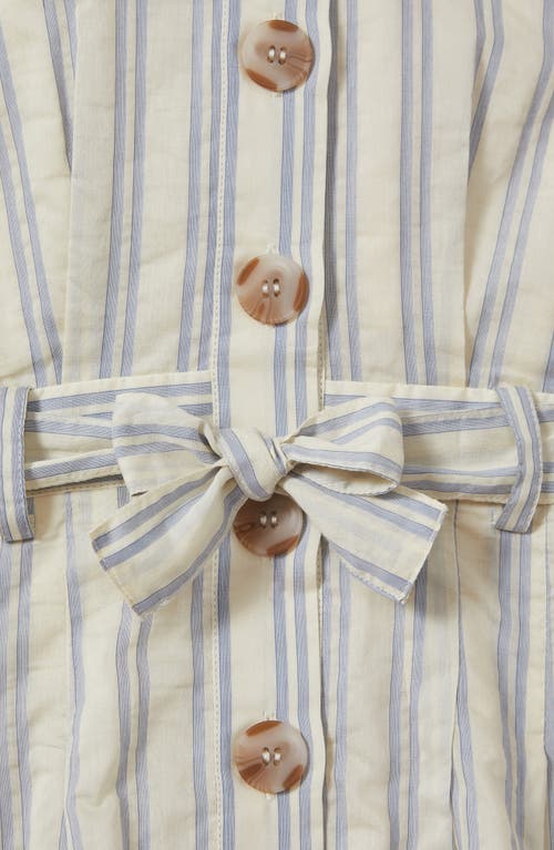 REISS REISS KIDS' SELENA SR. STRIPE COTTON & SILK OPEN BACK SHIRTDRESS