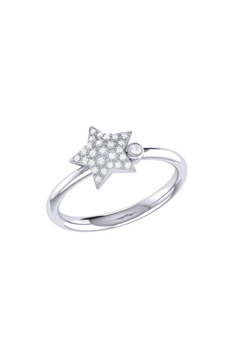 Dreamer Dazzle Star Bezel Diamond Ring - 0.14ct.
