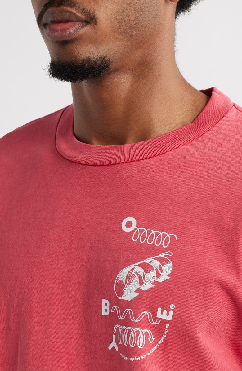 Obey Outside Looking In Cotton Graphic T-Shirt, Alternate, color, Pigment Raspberry