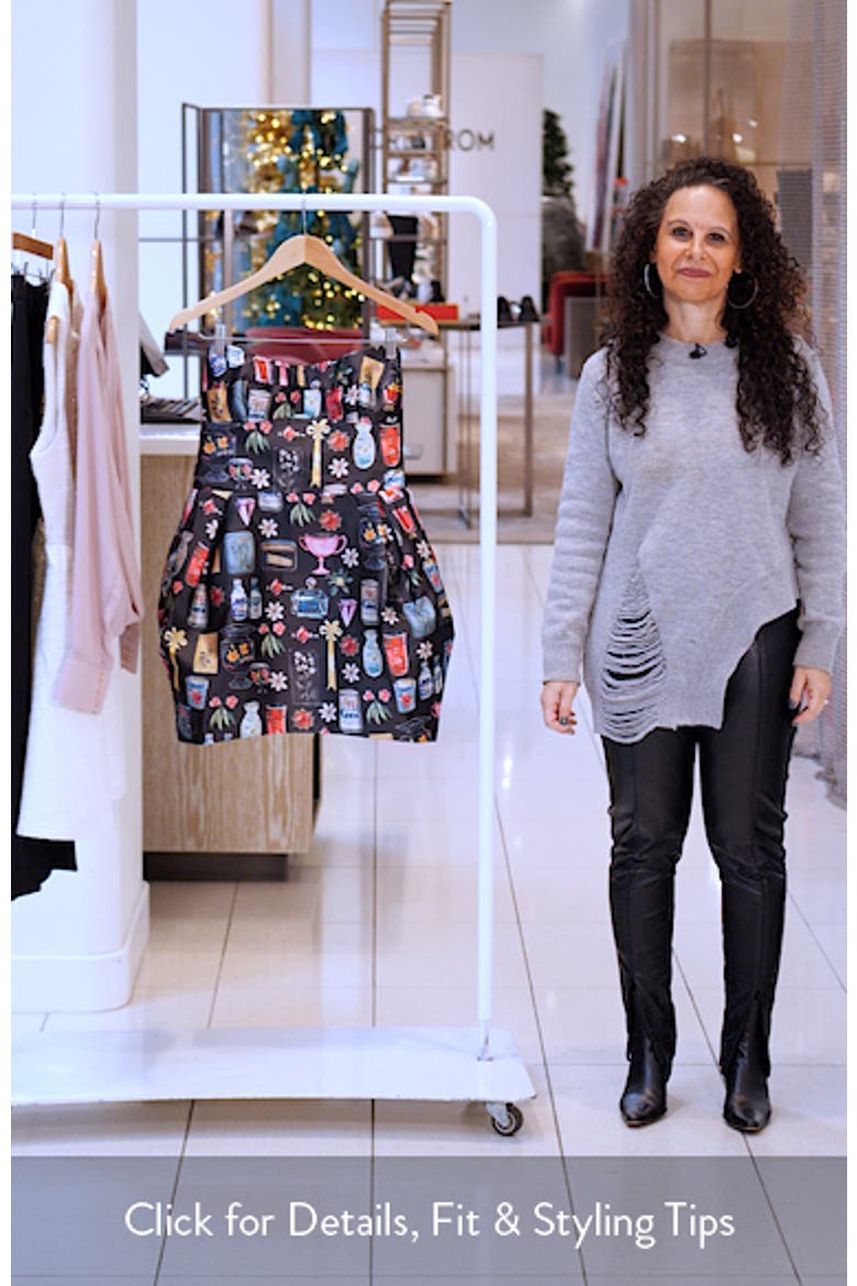 Bowery Mixed Print Strapless Cocktail Minidress video