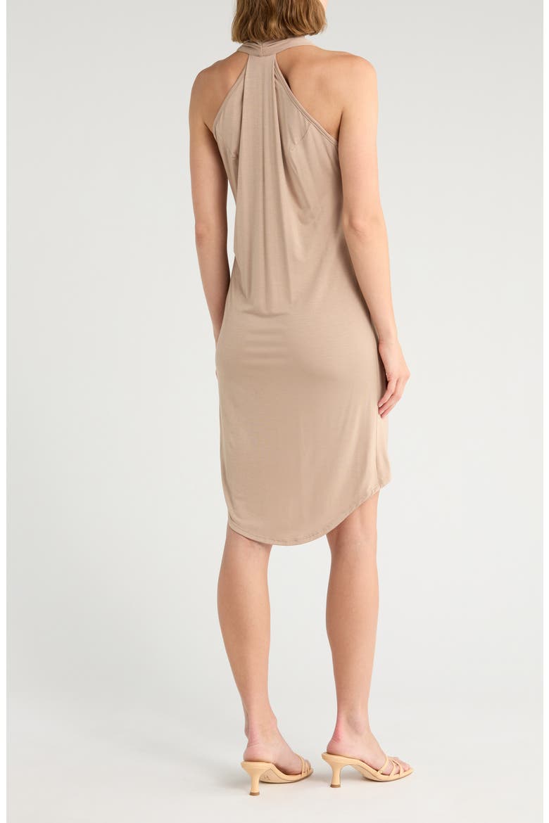 High-Low Shift Dress, Alternate, color, ALMOND PONTE