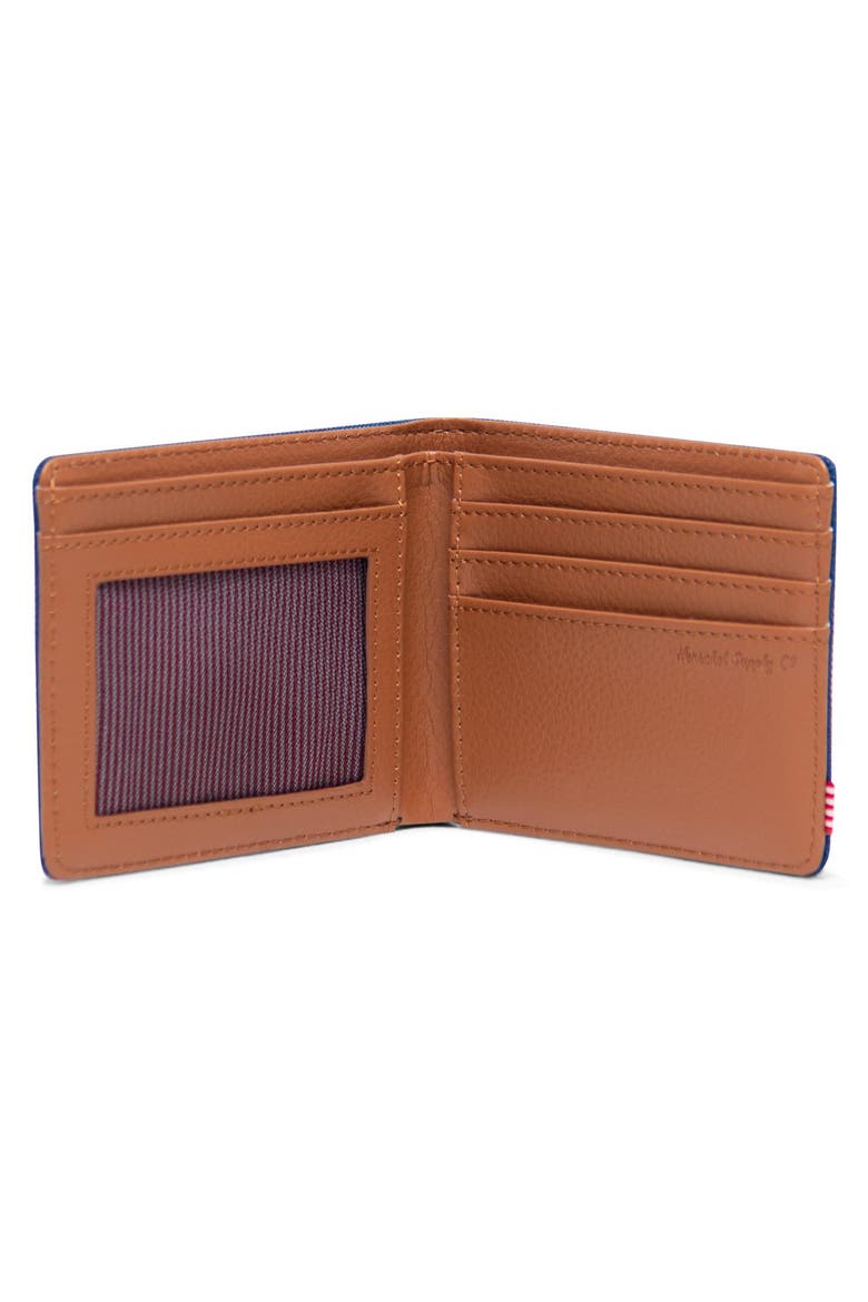 Hank RFID Bifold Wallet, Alternate, color, MONACO BLUE CROSSHATCH