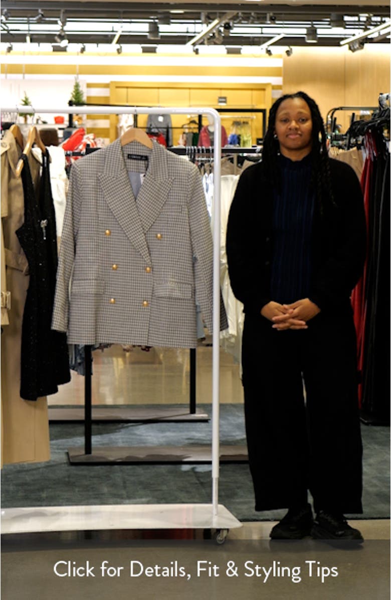 Palermo Check Double Breasted Blazer, sales video thumbnail