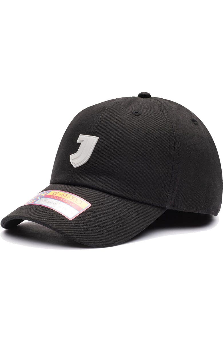 FAN INK Men's Black Juventus Casuals Adjustable Hat, Main, color, 